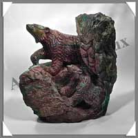 OURS (Couple) - TURQUOISE - 260x125x115 mm - 7 650 grammes - A001