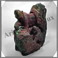 OURS (Couple) - TURQUOISE - 260x125x115 mm - 7 650 grammes - A001