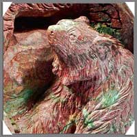 OURS (Couple) - TURQUOISE - 260x125x115 mm - 7 650 grammes - A001