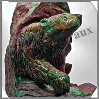 OURS (Couple) - TURQUOISE - 260x125x115 mm - 7 650 grammes - A001