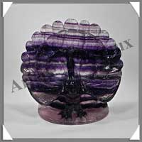 PAON - FLUORITE VIOLETTE - 130x130x50 mm - 560 grammes - A002