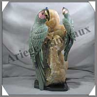 PERROQUETS (Couple) - AVENTURINE - 370 mm - 11 540 grammes - A001