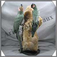 PERROQUETS (Couple) - AVENTURINE - 370 mm - 11 540 grammes - A001