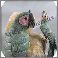 PERROQUETS (Couple) - AVENTURINE - 370 mm - 11 540 grammes - A001