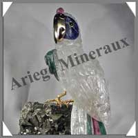 PERROQUET - CRISTAL de ROCHE - 420x200x180 mm - 8 150 grammes - A001