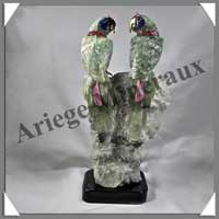 PERROQUETS (Couple) - JADE - 320x170x110 mm - 3 020 grammes - A001