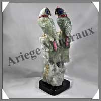 PERROQUETS (Couple) - JADE - 320x170x110 mm - 3 020 grammes - A001