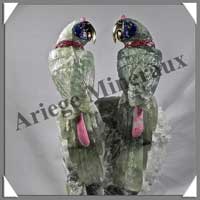 PERROQUETS (Couple) - JADE - 320x170x110 mm - 3 020 grammes - A001