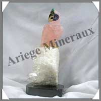 PERROQUET - QUARTZ ROSE - 260 mm - 2 200 grammes - A001