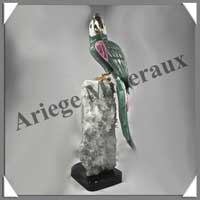 PERROQUET - QUARTZ VERT - 410x150x110 mm - 4 600 grammes - A001