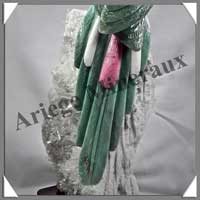 PERROQUET - QUARTZ VERT - 410x150x110 mm - 4 600 grammes - A001