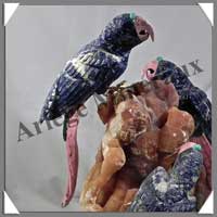 PERRUCHES (Trio) - SODALITE - 340x300x260 mm - 5 800 grammes - A001