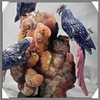 PERRUCHES (Trio) - SODALITE - 340x300x260 mm - 5 800 grammes - A001