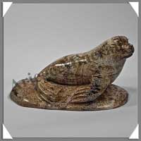 PHOQUE - JASPE PAYSAGE - 110x60x50 mm - 190 grammes - A001