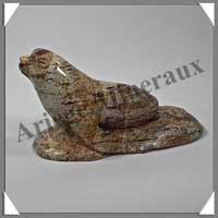 PHOQUE - JASPE PAYSAGE - 110x60x50 mm - 190 grammes - A001