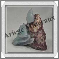 POISSONS - AMAZONITE - 100x80x35 mm - 215 grammes - A001