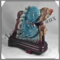 POISSONS - POULPE - TORTUE - AMAZONITE - 200x190x110 mm - 2 140 grammes - A002