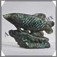 POISSON - LABRADORITE - 115x80x25 mm - 205 grammes - A001