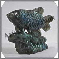 POISSON - LABRADORITE - 115x80x25 mm - 205 grammes - A001