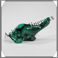 POISSON - MALACHITE - 65x30x15 mm - 37 grammes - B001