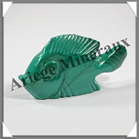 POISSON - MALACHITE - 75x40x15 mm - 66 grammes - B002