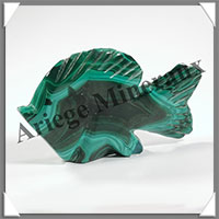POISSON - MALACHITE - 70x45x10 mm - 58 grammes - B003