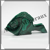 POISSON - MALACHITE - 75x40x10 mm - 49 grammes - B004