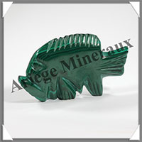 POISSON - MALACHITE - 65x40x8 mm - 43 grammes - B005