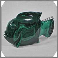 POISSON - MALACHITE - 85x60x25 mm - 213 grammes - P003