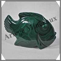 POISSON - MALACHITE - 85x60x25 mm - 215 grammes - P005
