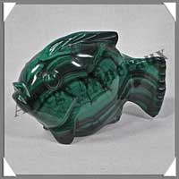 POISSON - MALACHITE - 80x50x30 mm - 204 grammes - P006