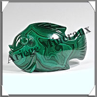 POISSON - MALACHITE - 95x50x25 mm - 225 grammes - P007