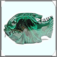 POISSON - MALACHITE - 96x60x20 mm - 212 grammes - P009