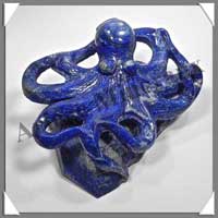 POULPE - LAPIS LAZULI - 170x120x90 mm - 1 380 grammes - A001