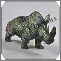 RHINOCEROS - LABRADORITE - 125x70x35 mm - 195 grammes - A001