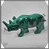 RHINOCEROS - MALACHITE - 110x50x30 mm - 220 grammes - P003