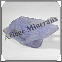 SALAMANDRE - CALCEDONE BLEUE - 90x75x35 mm - 132 grammes - P001