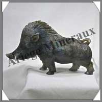 SANGLIER - LABRADORITE - 170x100x45 mm - 630 grammes - A001