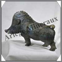 SANGLIER - LABRADORITE - 170x100x45 mm - 630 grammes - A001