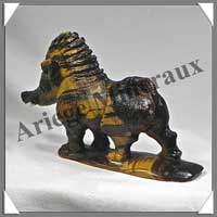 SANGLIER - OEIL de TIGRE - 120x65x30  mm - 165 grammes - A001