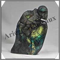 SINGE - LABRADORITE - 90x55x15 mm - 150 grammes - A001