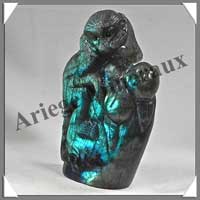 SINGE - LABRADORITE - 90x60x25 mm - 180 grammes - A003