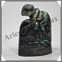 SINGE - LABRADORITE - 85x65x30 mm - 250 grammes - A004