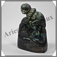 SINGE - LABRADORITE - 85x65x30 mm - 250 grammes - A004