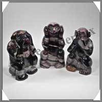 SINGES (de la SAGESSE) - MOKATE - 85x50x40 mm - 850 grammes - A001