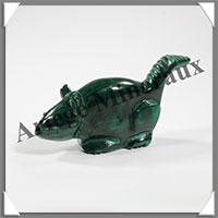 SOURIS - MALACHITE - 75x40x14 mm - 51 grammes - B001