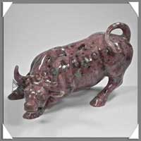 TAUREAU - JASPE ROSE - 130x75x65 mm - 553 grammes - A001