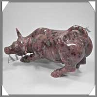 TAUREAU - JASPE ROSE - 130x75x65 mm - 553 grammes - A001