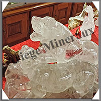 TIGRES (Couple)  - CRISTAL de ROCHE - 360x260x200 mm - 11 720 grammes - A001