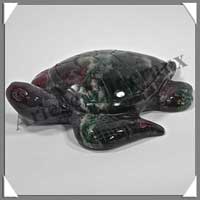 TORTUE MARINE - JASPE OCEAN - 115x95x25 mm - 260 grammes - A001
